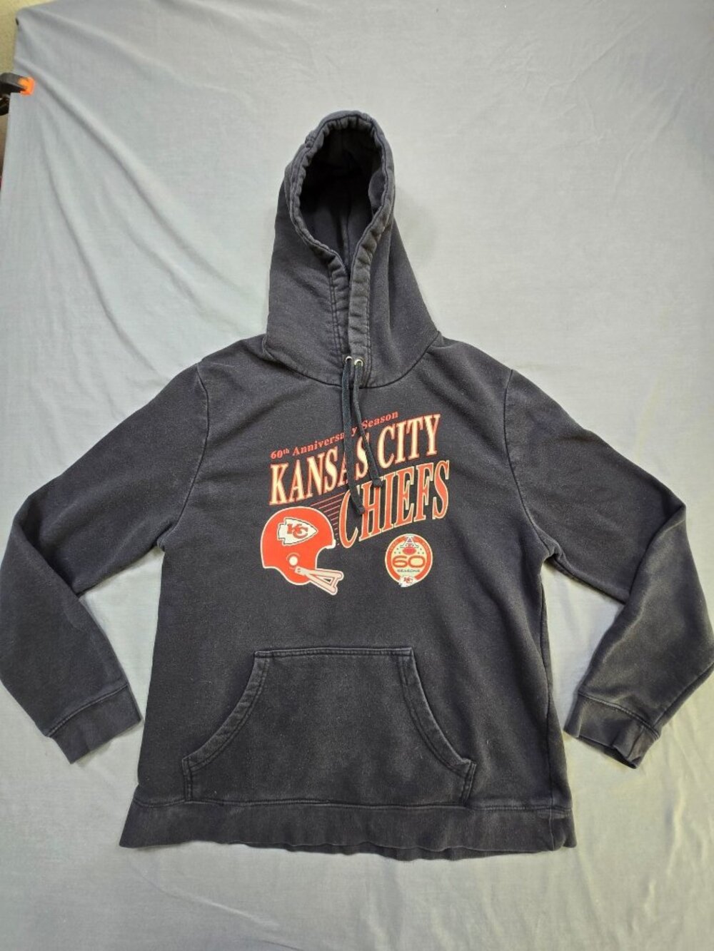 Fanatics Small Hoodie Black Kansas City Chiefs 60th Anniversary NFL Pullover